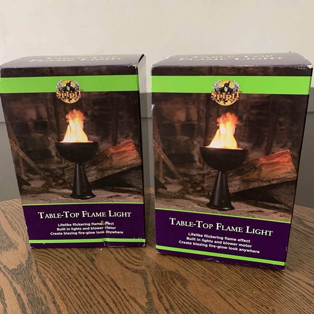 Set 2 Spirit Halloween Table-Top Flame